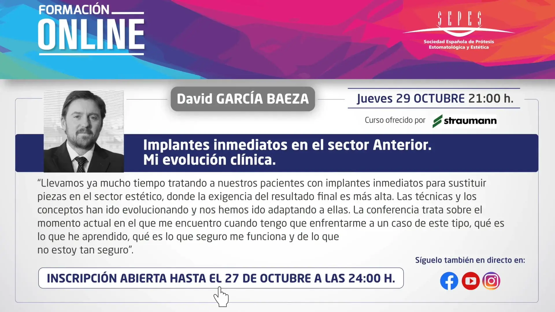 Implantes inmediatos en el sector anterior.